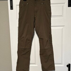 Kuhl Free Radikl Pants Mens 32x32 Tan Brown Hiking Nylon Stretch Hiking Climbing